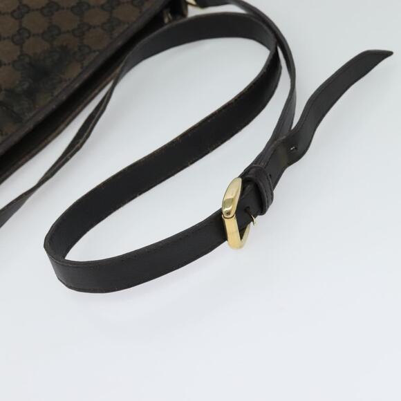 GUCCI GG Canvas Abbey Shoulder Bag Outlet Brown Gold - Picture 7 of 12
